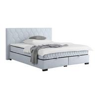 Postelja Z Vzmetnico Maya, Siva, 180x200 - siva/črna, Konvencionalno, umetna masa/tekstil (180/200cm) - Mömax