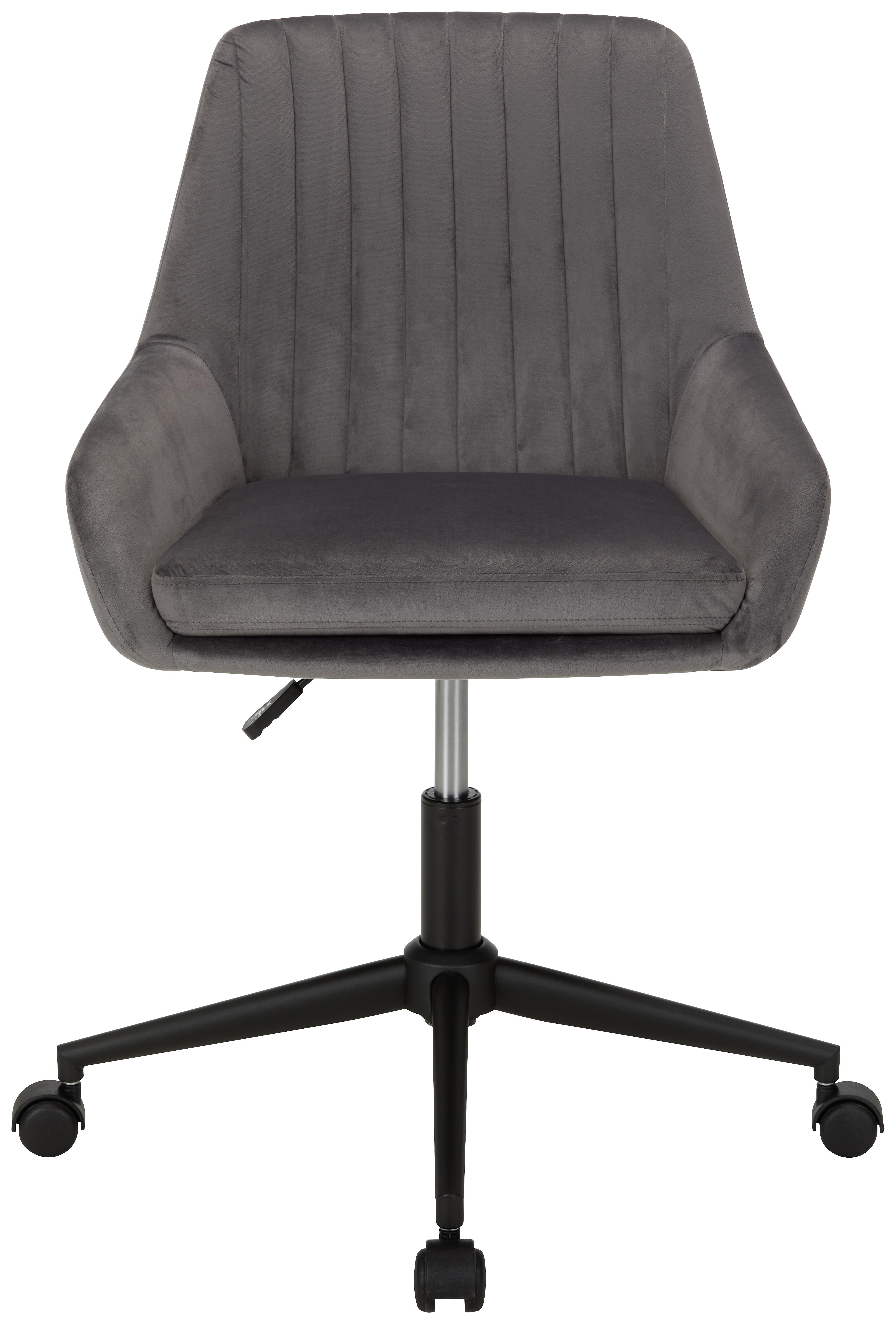 Vrtljivi Stol Chilly - siva/črna, Moderno, kovina/umetna masa (60/82,5-92/60cm) - Modern Living