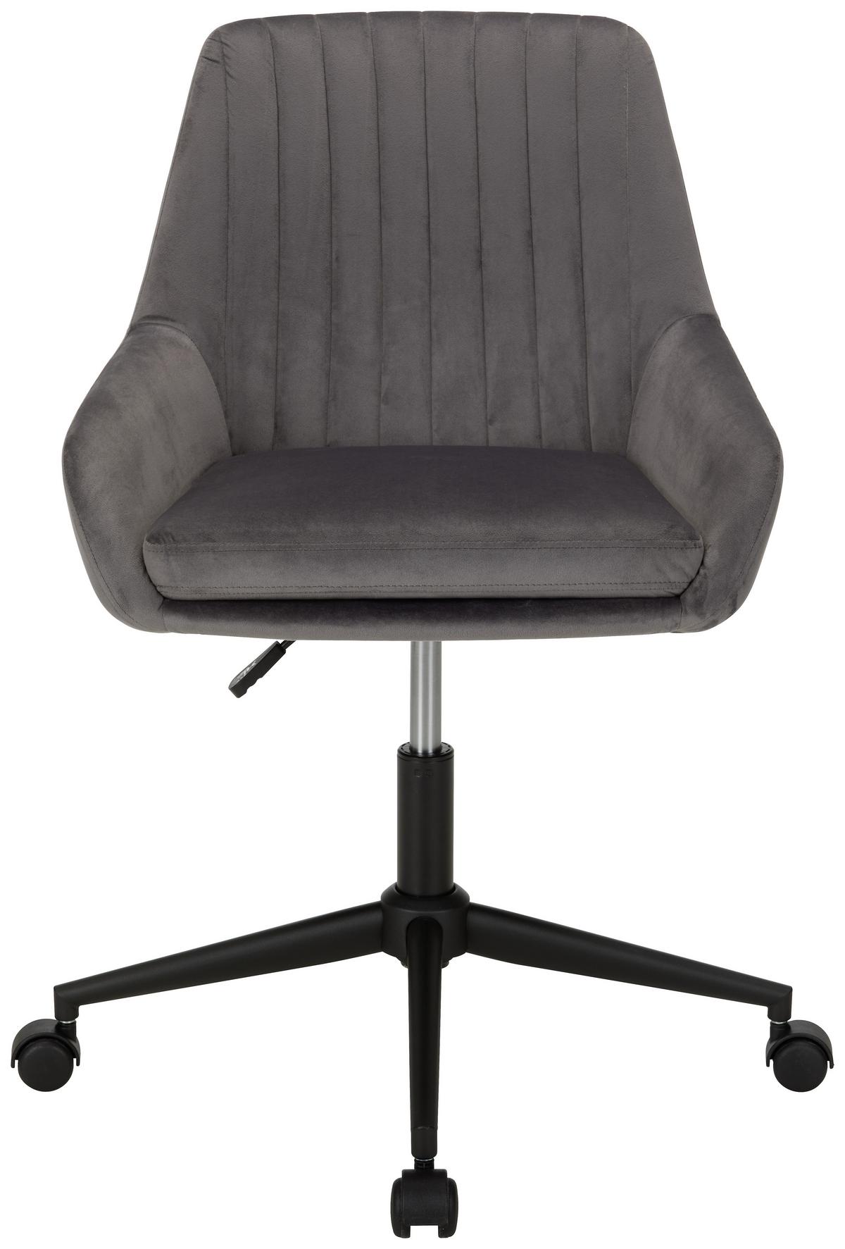 Scaun rotativ CHILLY - negru/gri, Modern, plastic/metal (60/82,5-92/60cm) - Modern Living