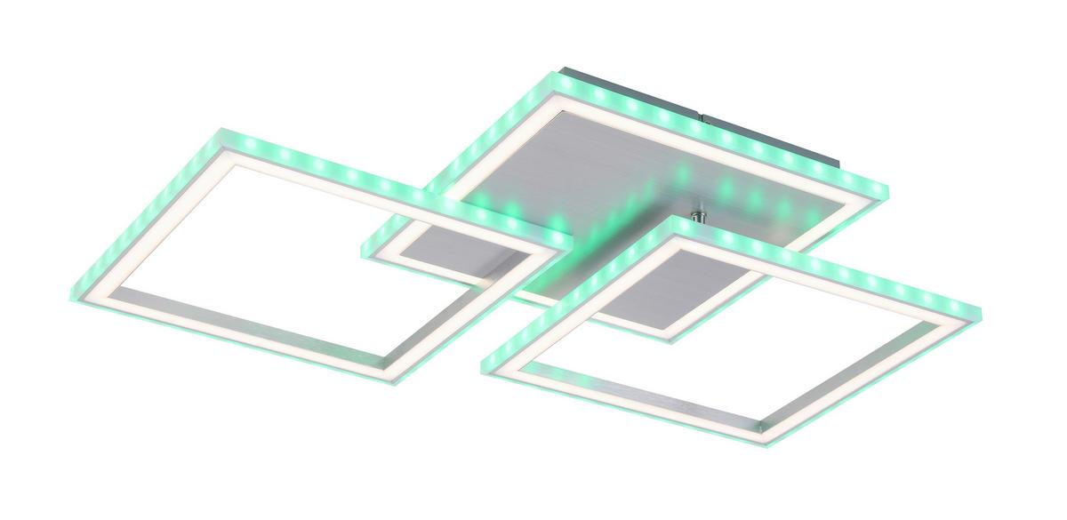 Led Mennyezeti Lámpa Qinton - alumíniumszínű, Romantik / Landhaus, műanyag/fém (95/44/7,3cm) - Premium Living