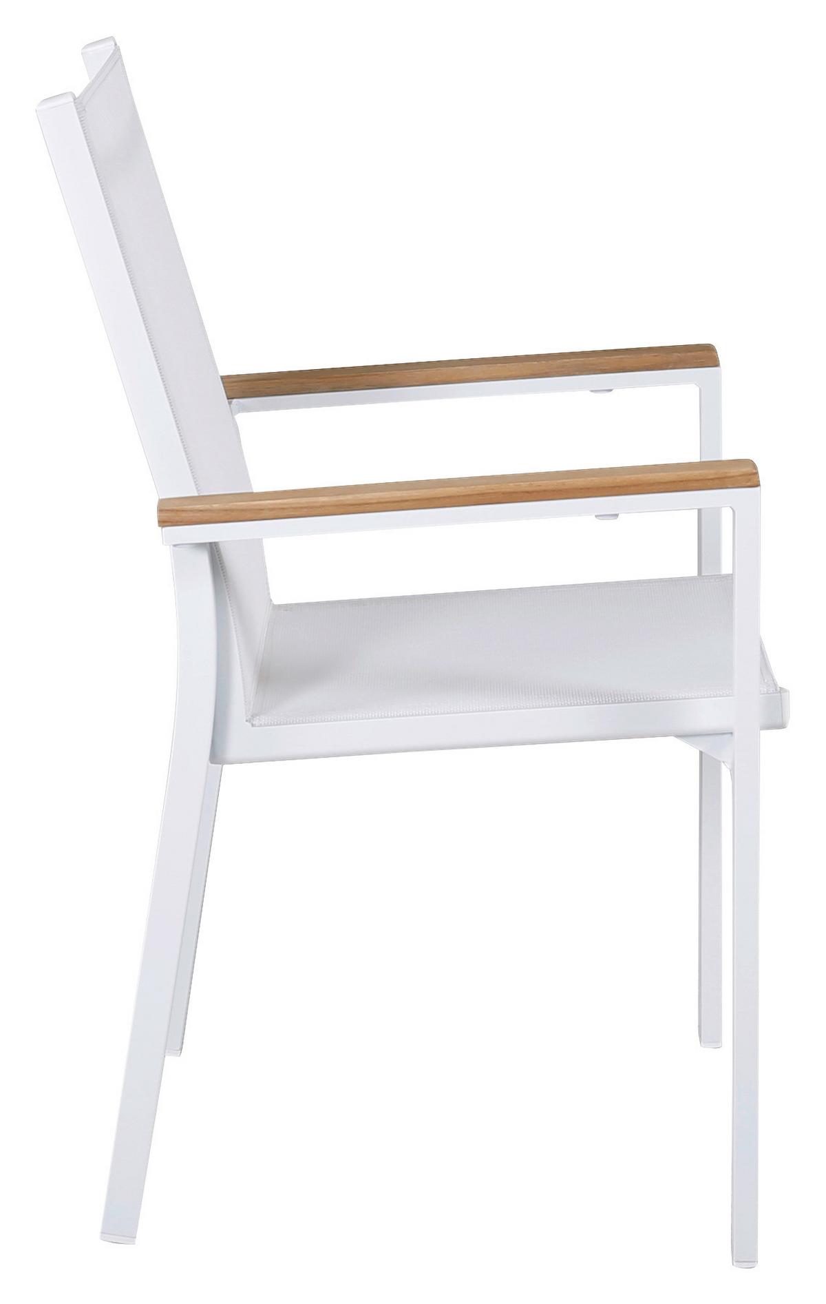 Gartenstuhl-Set 2er-Set Texas ca. 56x90x60 cm Weiß - Weiß, KONVENTIONELL, Metall (56/90/60cm) - Gardenson