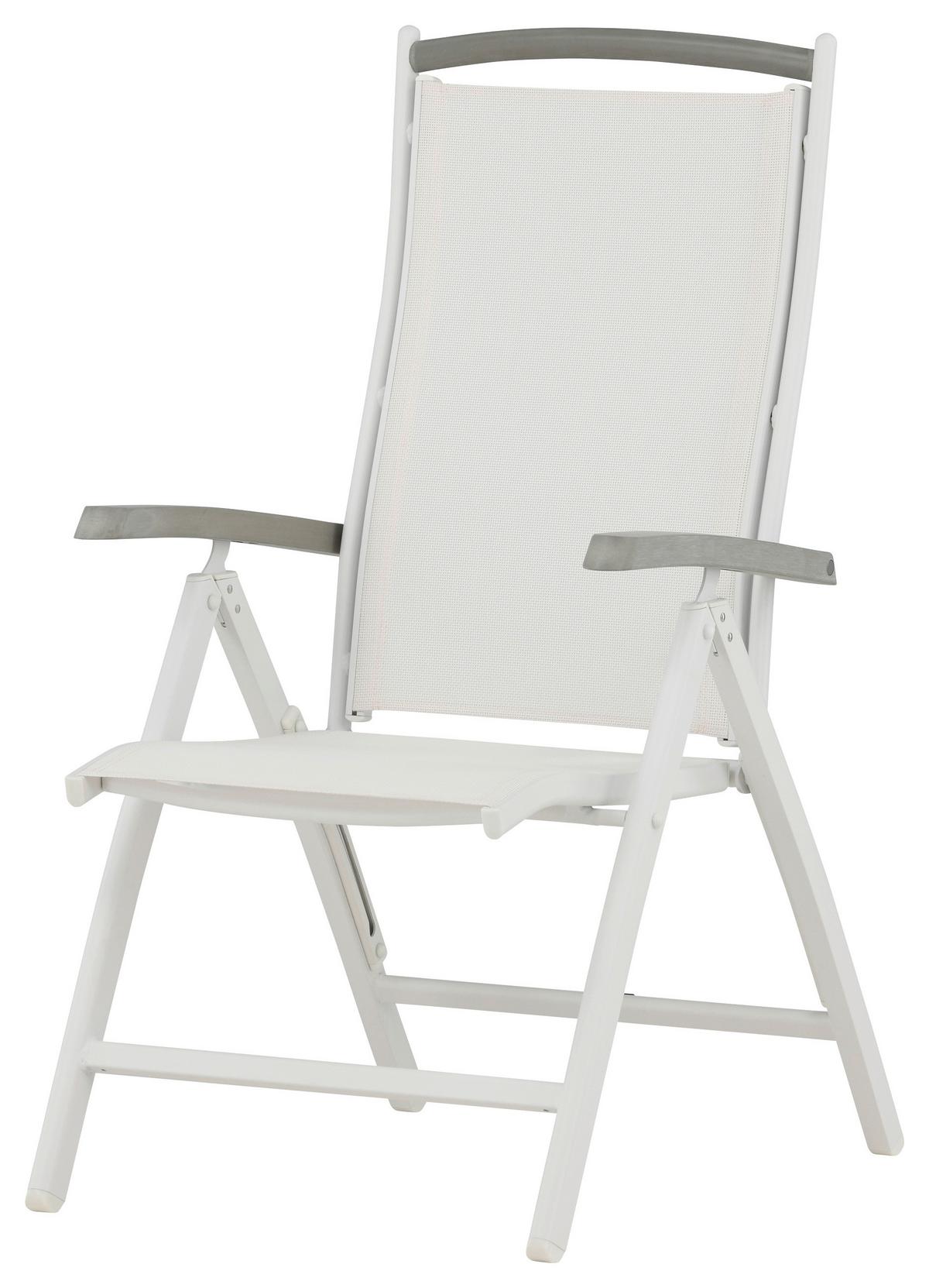 Gartensessel 2er-Set Albany ca. 60x110x60 cm Weiß - Weiß, KONVENTIONELL, Metall (60/110/60cm) - Gardenson