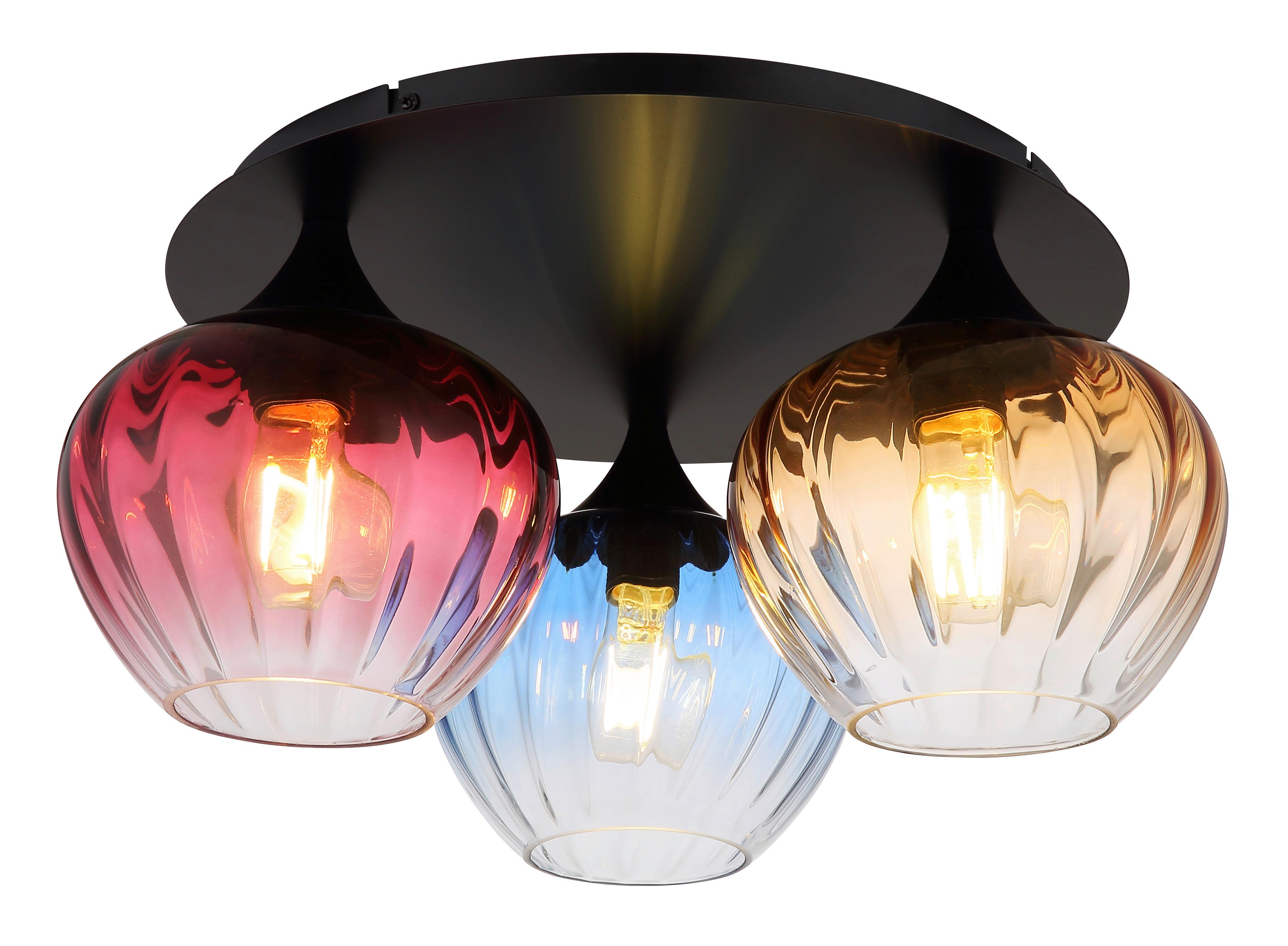 Stropna Svjetiljka Sander - narančasta/prozirno, Basics, staklo/metal (47/21,5cm) - Globo