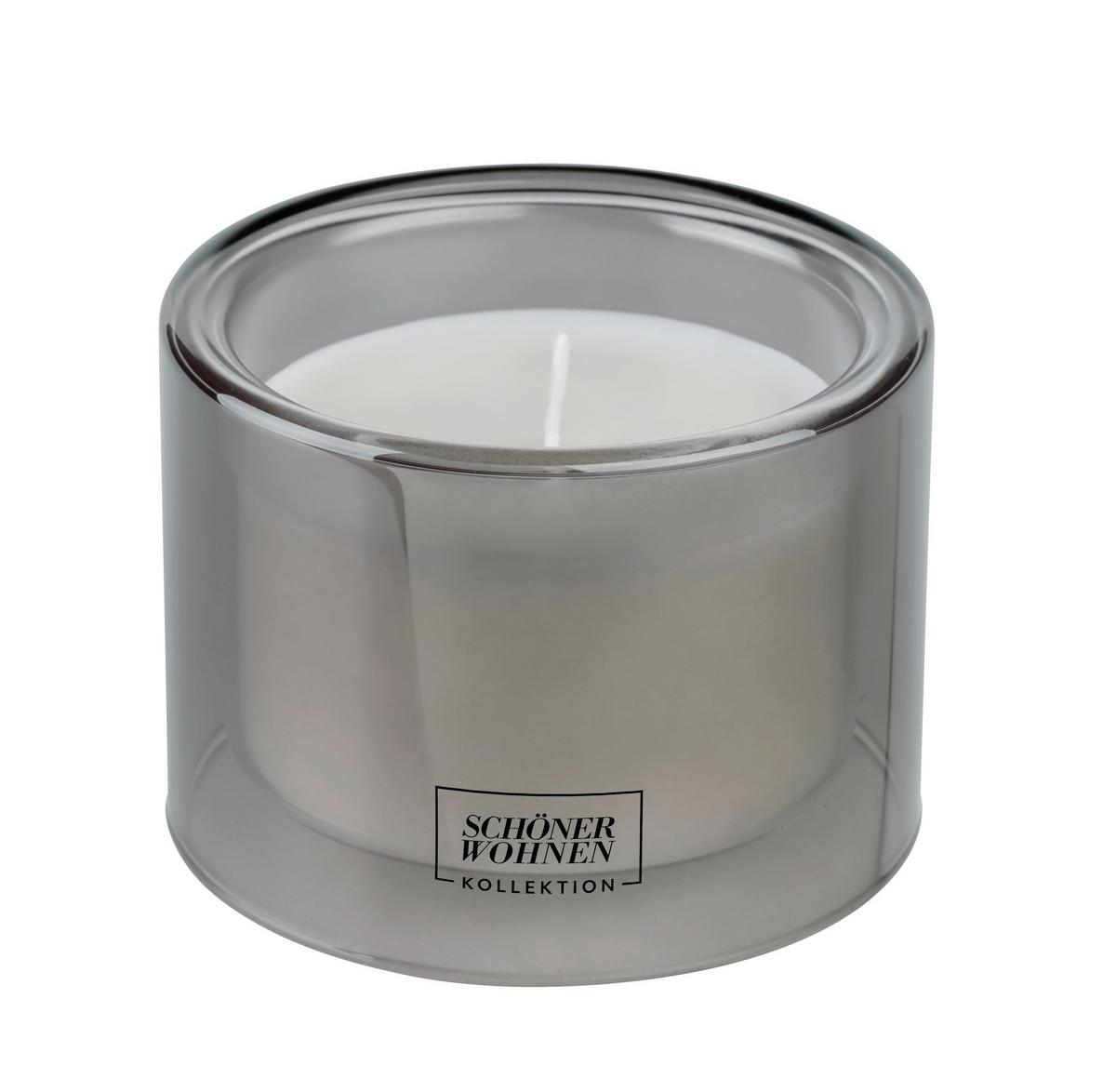 Duftkerze Schöner Wohnen-Kollektion Grau - Rot/Grau, Design, Glas (9,5/7cm) - Schöner Wohnen