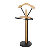 Valet haine ARTURO - culoare natur/negru, Modern, materiale naturale/metal (48/109/29,5cm) - Modern Living