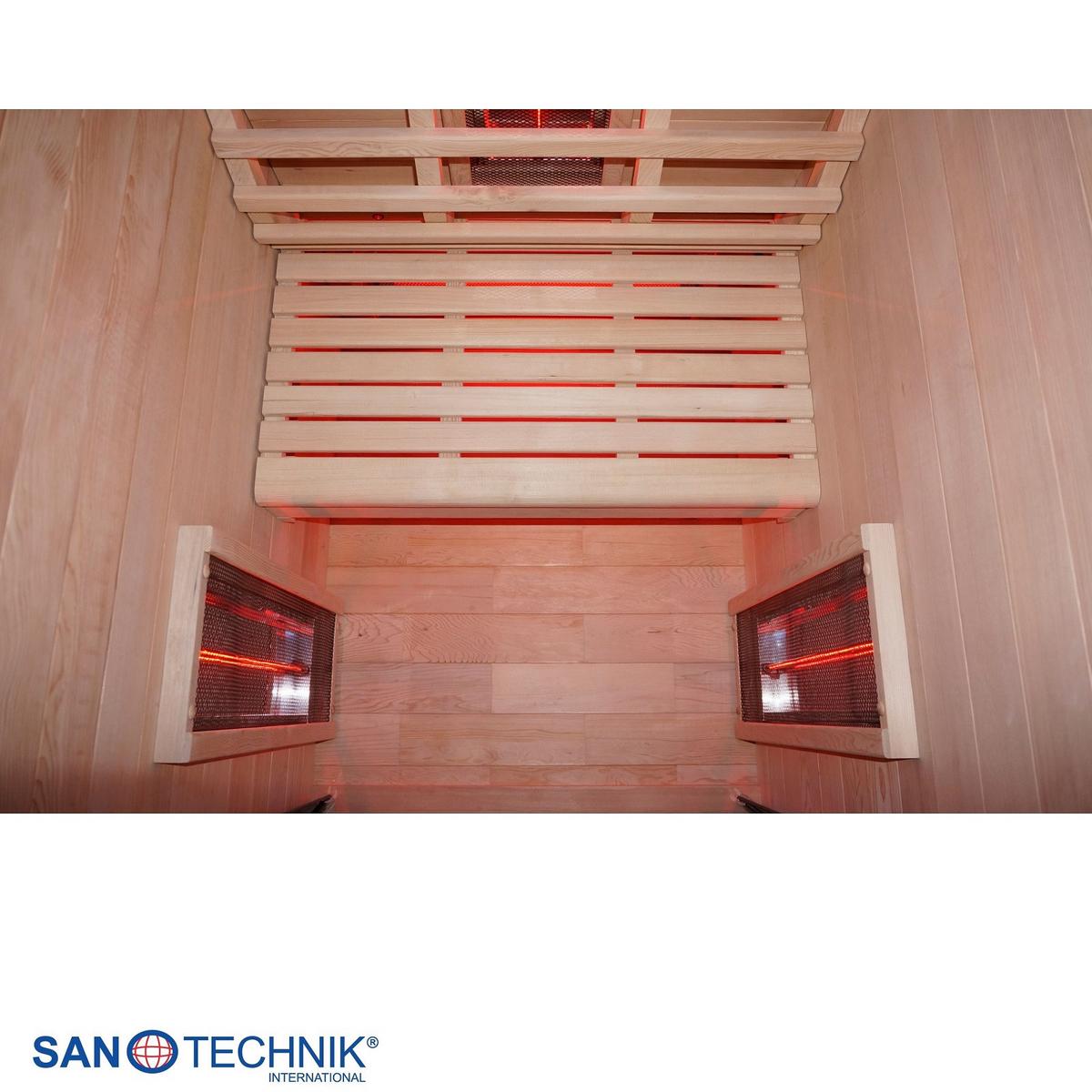 Infrarotkabine Ruby ca. 90,5x195x100cm - Naturfarben, Basics, Holz (90,5/195/100cm) - Sanotechnik