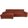 Kutna Garnitura Perry - boje hrđe/srebrne boje, Design, tekstil/drvo (183/292cm) - Modern Living
