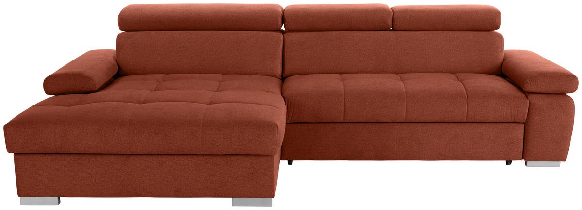 Kutna Garnitura Perry - boje hrđe/srebrne boje, Design, tekstil/drvo (183/292cm) - Modern Living