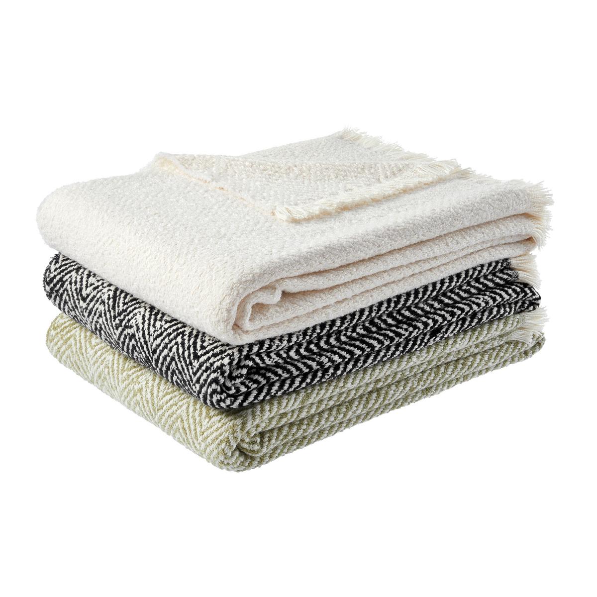 Pătură pufoasă Chevron - alb/negru, Modern, textil (130/170cm) - Modern Living