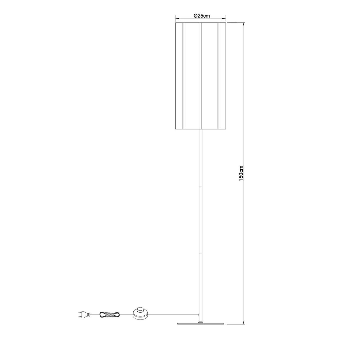 LAMPA STOJĄCA DALMA - beżowy, Trend, tworzywo sztuczne/metal (25/150cm) - Novel