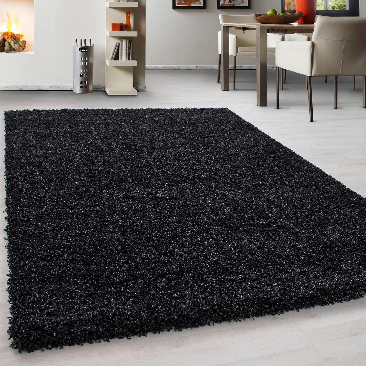 Hochflorteppich Life Anthrazit ca. 100x200cm - Anthrazit, KONVENTIONELL, Textil (100/200cm) - Novel