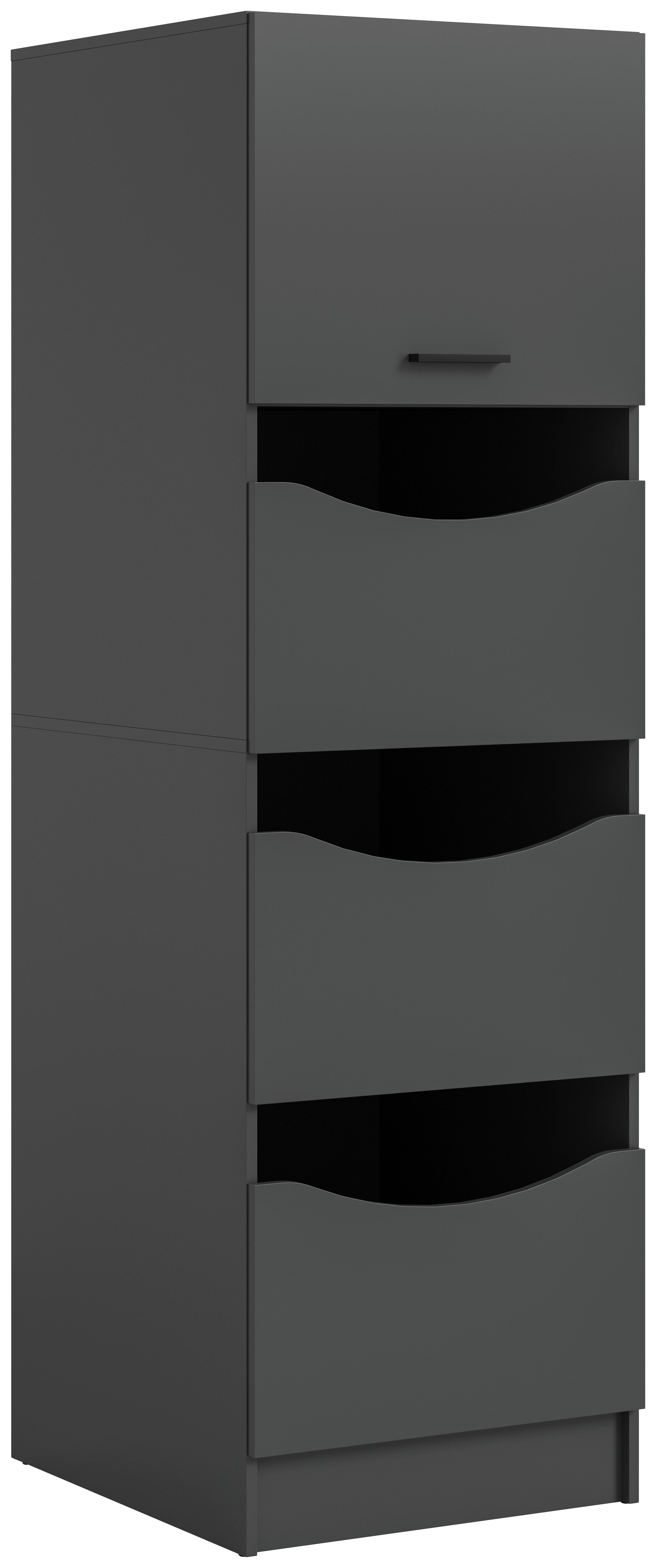 DULAP ÎNALT FREE - antracit, Basics, material pe bază de lemn (60/195/68cm) - MID.YOU