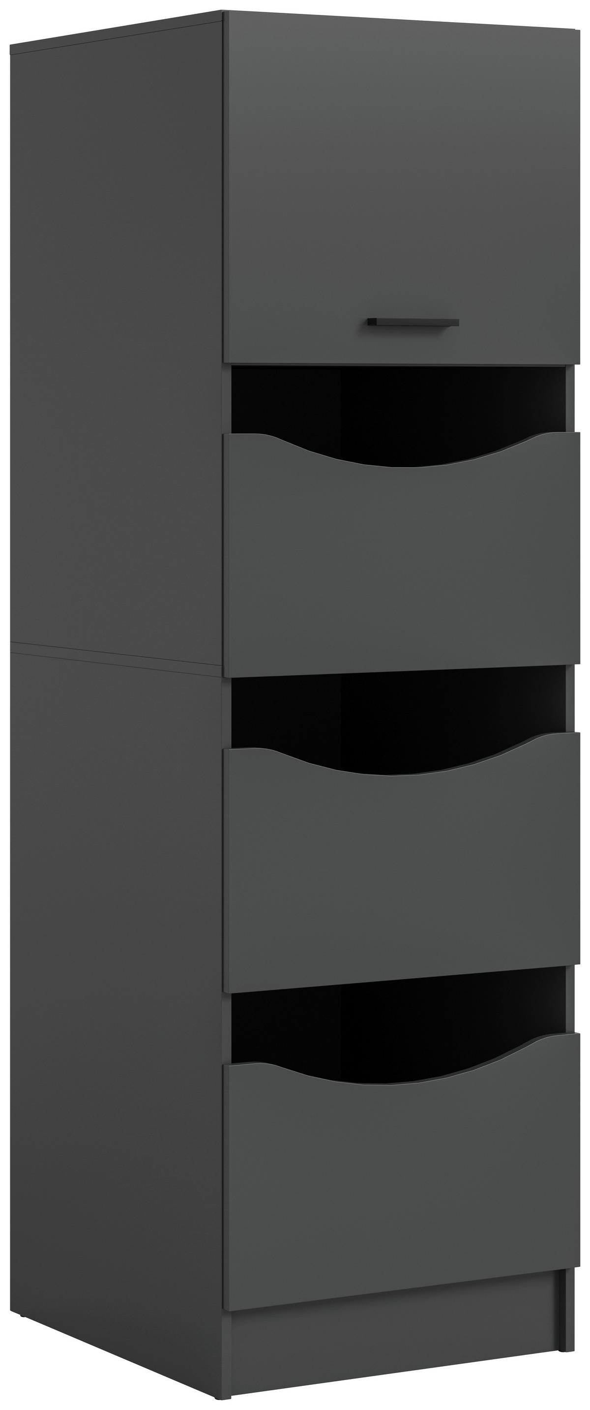 DULAP ÎNALT FREE - antracit, Basics, material pe bază de lemn (60/195/68cm) - MID.YOU