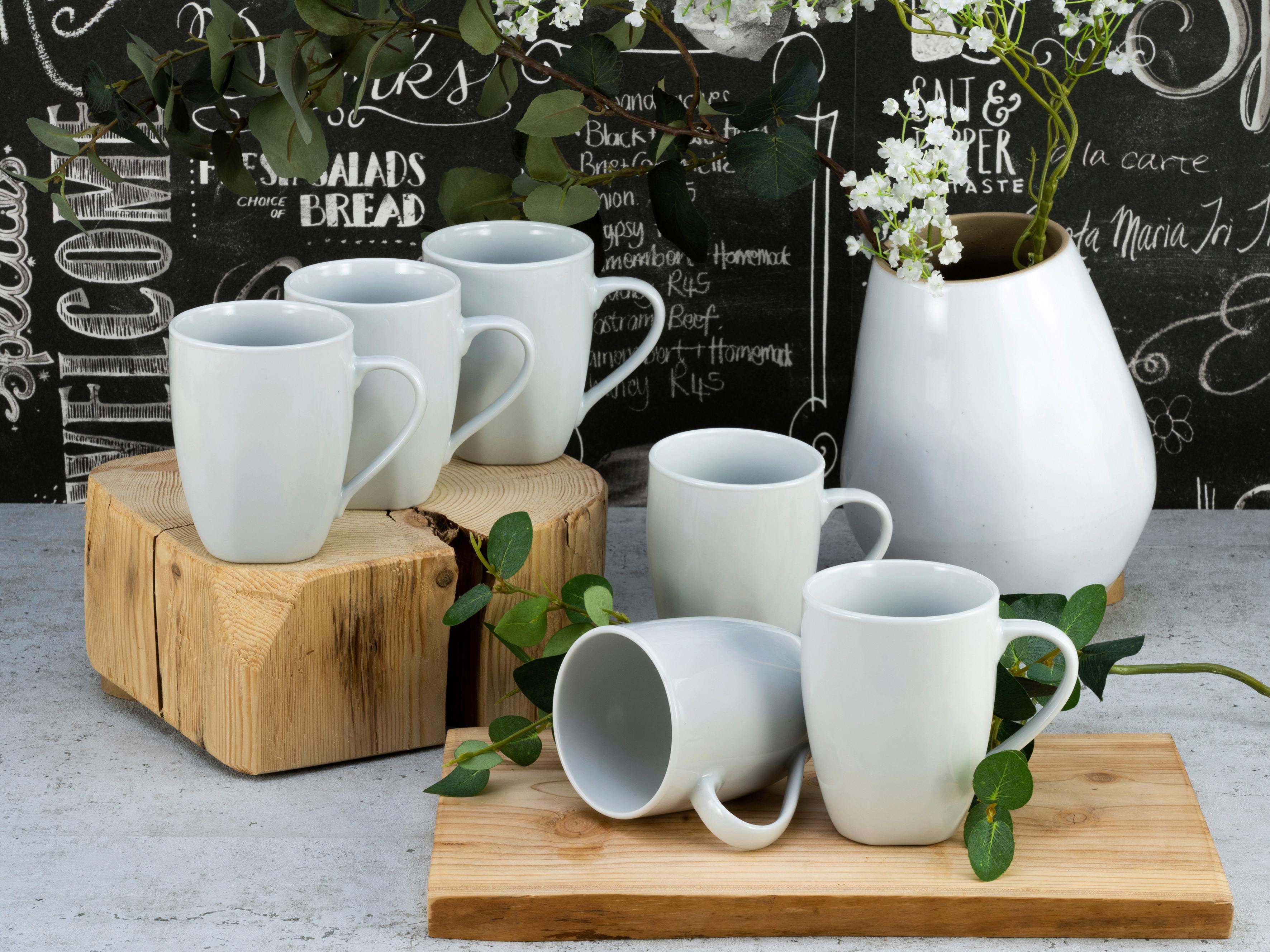Kaffeebecherset Weiß, 6-teilig - Weiß, Basics, Keramik (30,5/21/16cm) - Creatable