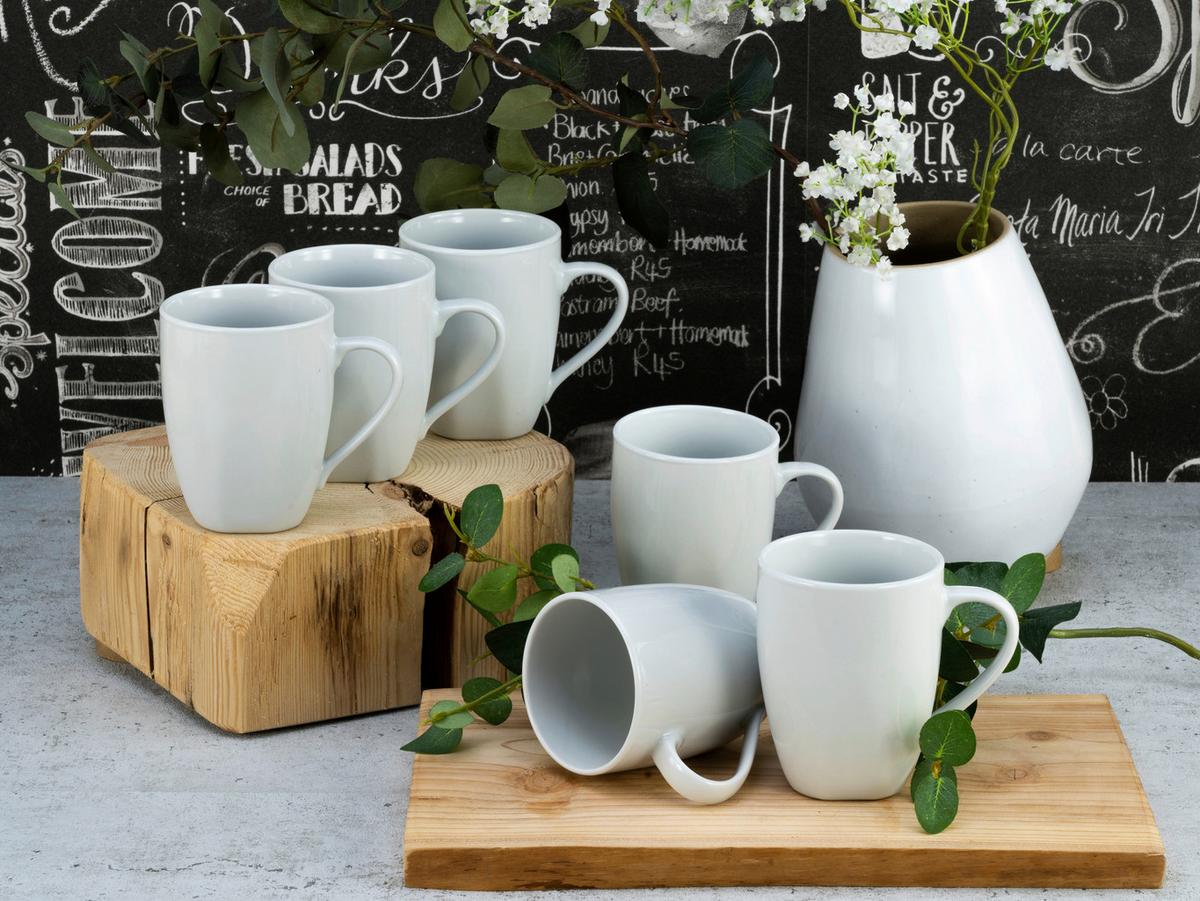 Kaffeebecherset Weiß, 6-teilig - Weiß, Basics, Keramik (30,5/21/16cm) - Creatable