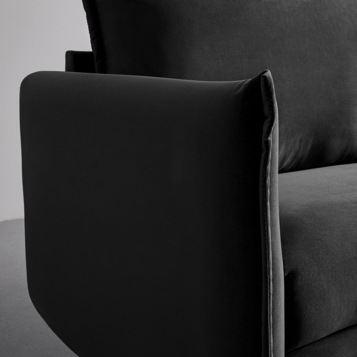 Kanapé Yara - fekete/sötétszürke, Modern, textil/fa (194/77/92cm) - Bessagi Home
