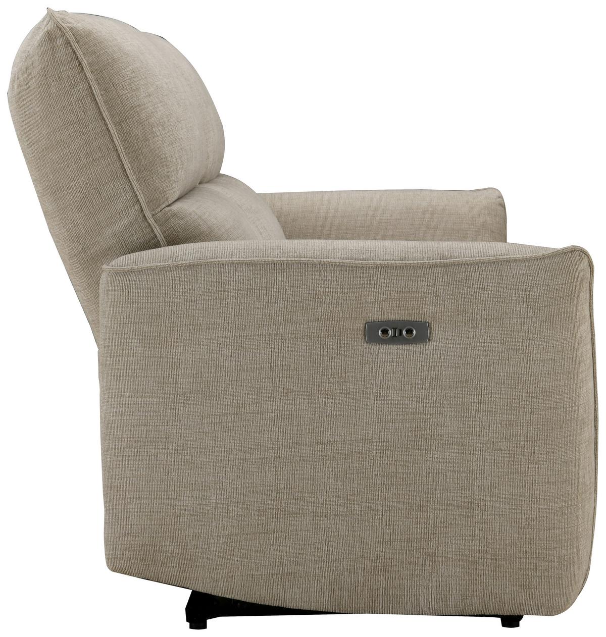 Dvosed Steffi, Bež, Električno Nastavljiv - črna/bež, Konvencionalno, kovina/tekstil (196/98/93cm) - Modern Living