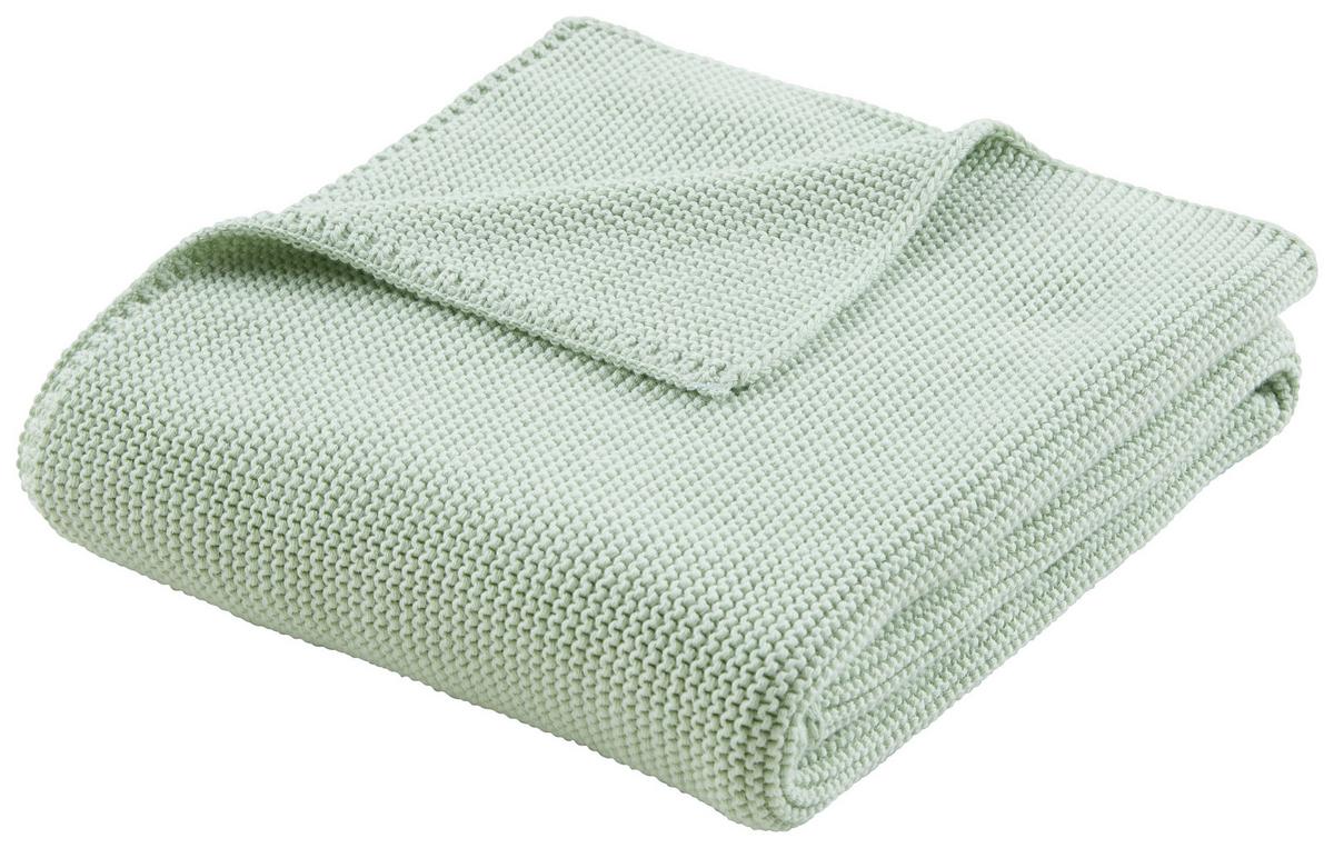Babydecke Babystrick in Hellgrün - Hellgrün, KONVENTIONELL, Textil (75/100cm) - Premium Living