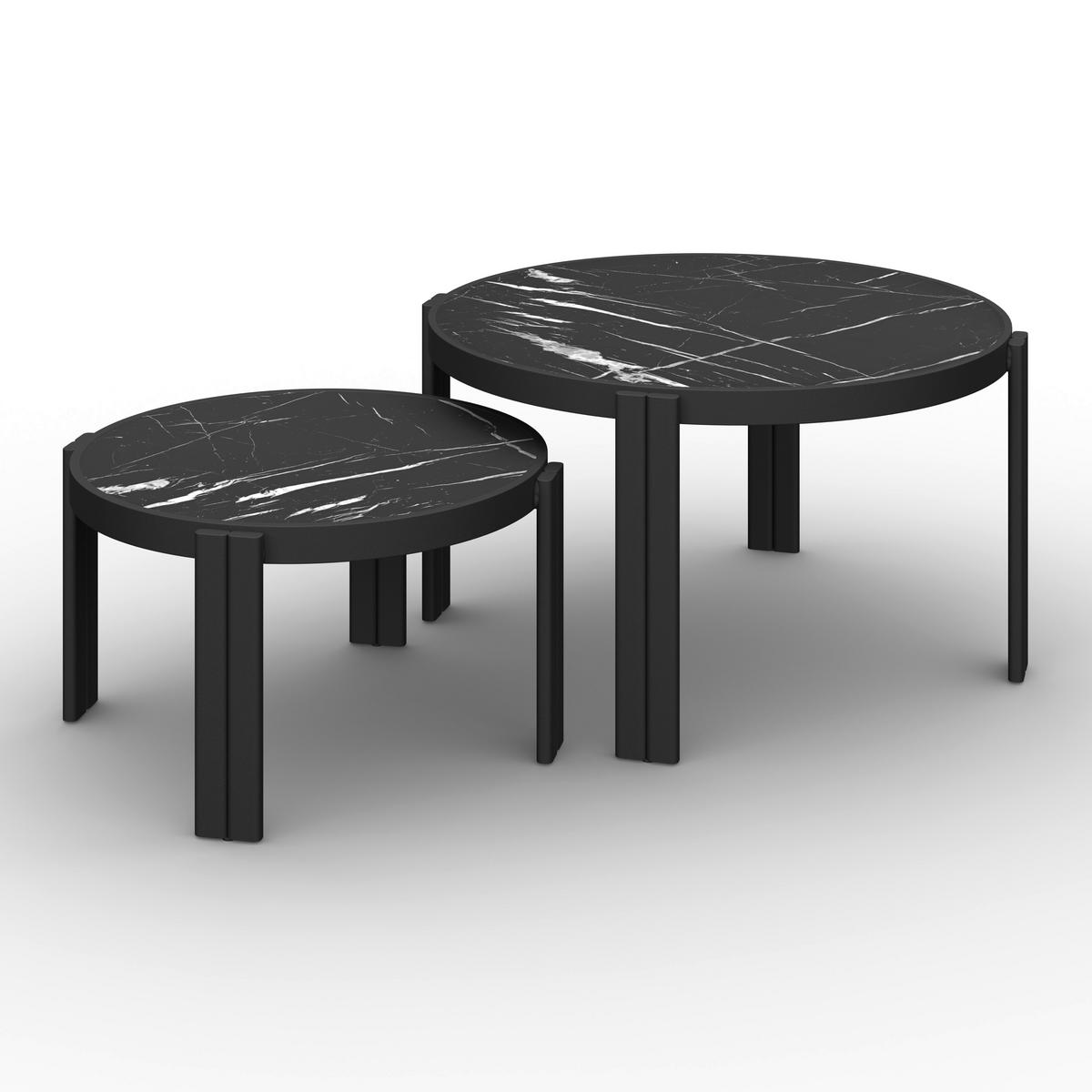 Loungegarnitur Cherry Hellgrau Outdoorstoff/Metall - Hellgrau/Schwarz, MODERN, Kunststoff/Textil (265/73,5/265cm) - Bessagi Garden