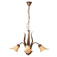 Kronleuchter Alga Bronzefarben max. 22 Watt - Bronzefarben, KONVENTIONELL, Glas/Metall (65/65/100cm)