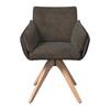 STOL MED ARMSTÖD ALJA - bokfärgad/brun, Modern, metall/trä (66/89/62cm) - Bessagi Home