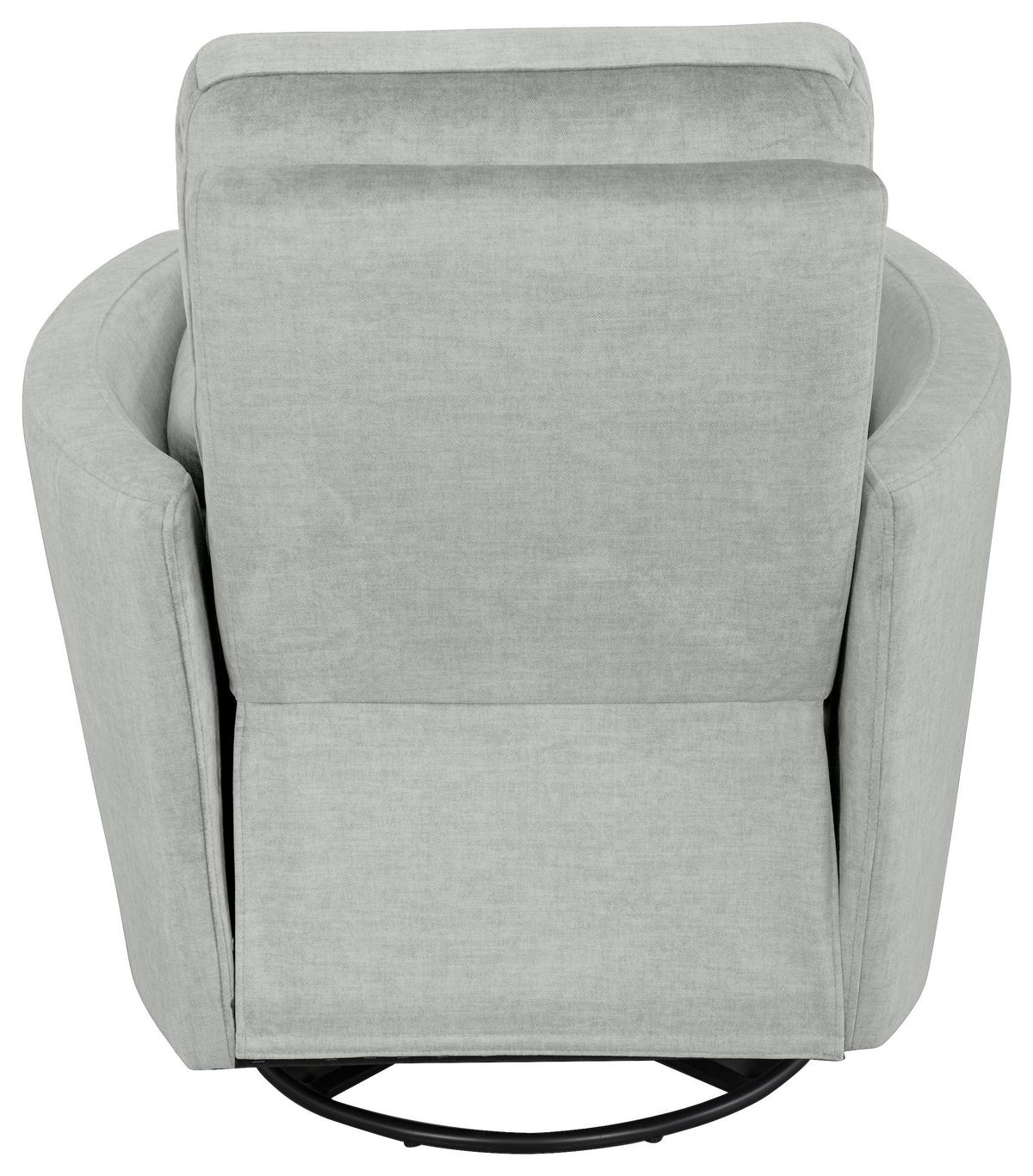 Tv-fotelj Swive, Siva, Relax Funkcija - siva/črna, Moderno, kovina/tekstil (91,4/101,6/96,5cm) - Modern Living