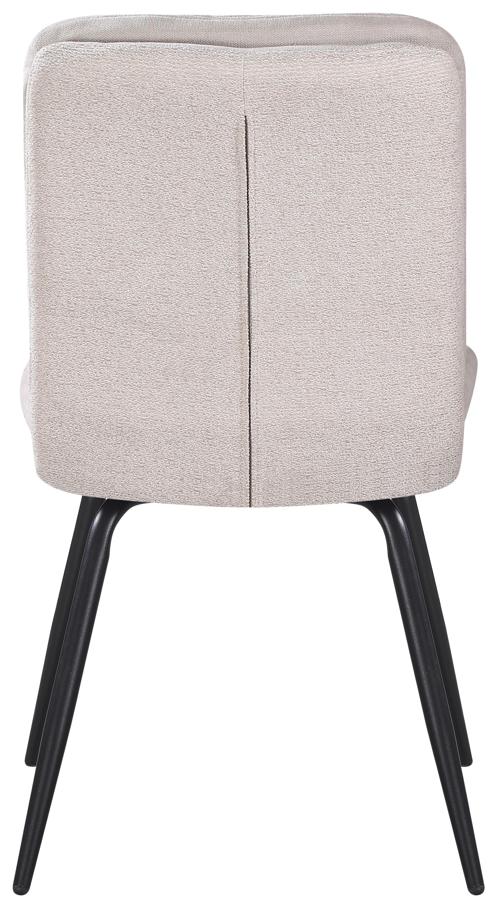 Stuhl Nova Beige - Beige/Schwarz, MODERN, Textil/Metall (48/89/67cm) - Premium Living