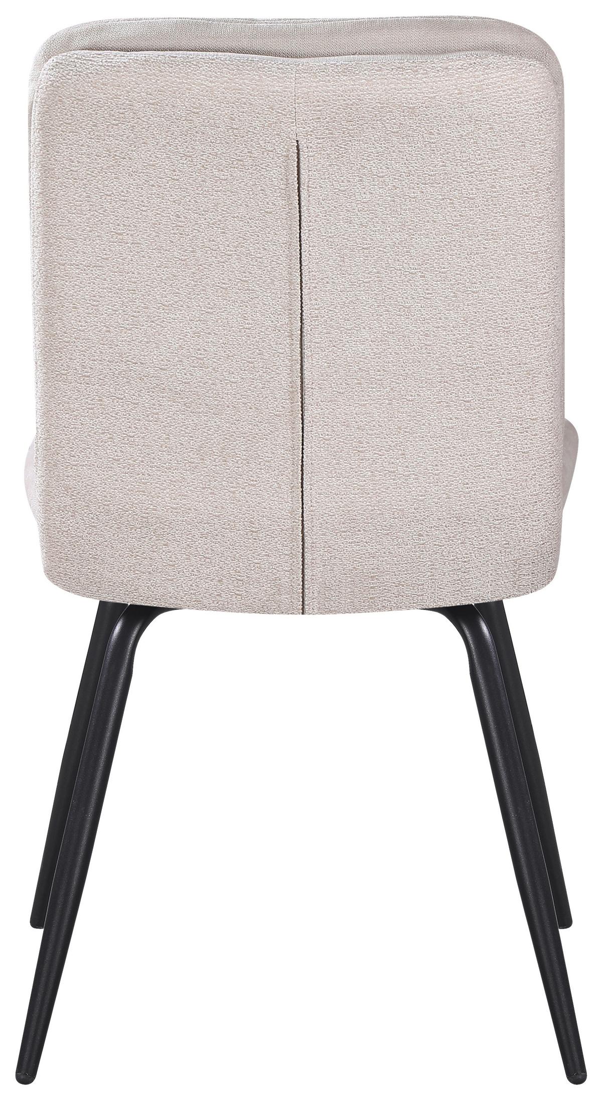 Stuhl Nova Beige - Beige/Schwarz, MODERN, Textil/Metall (48/89/67cm) - Premium Living