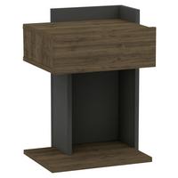 Nočna Omarica Herakles - barva oreha/antracit, Design, leseni material (41,4/55/33,2cm) - MID.YOU