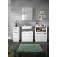 Kopalnica Ice, Bela - srebrne barve/črna, Moderno, umetna masa/leseni material (150cm) - MID.YOU