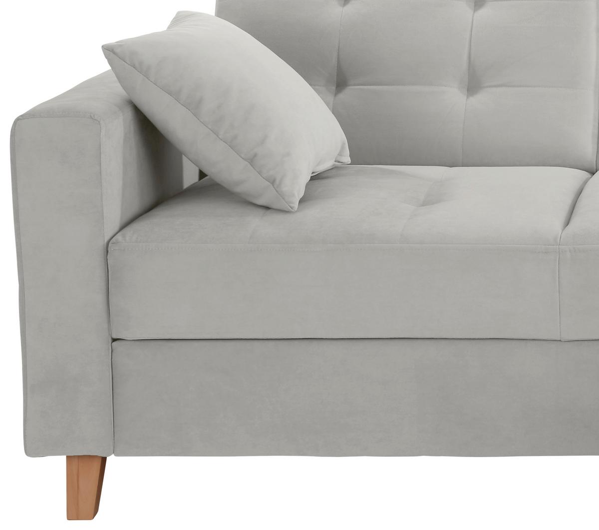 Colțar BERGEN - gri deschis, Design, textil (231/160cm) - Luca Bessoni