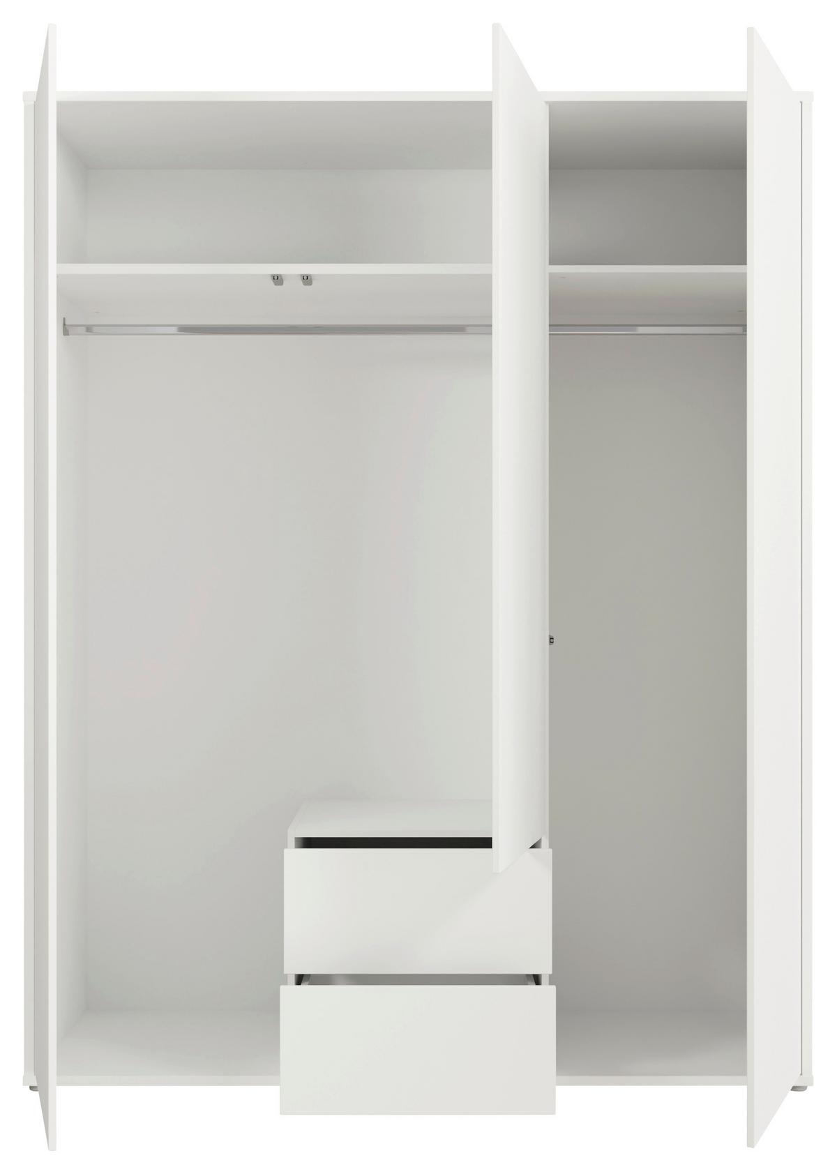 Omara S Klasičnimi Vrati Alice, Bela - bela, Trend, leseni material (169/214/60cm) - Carryhome