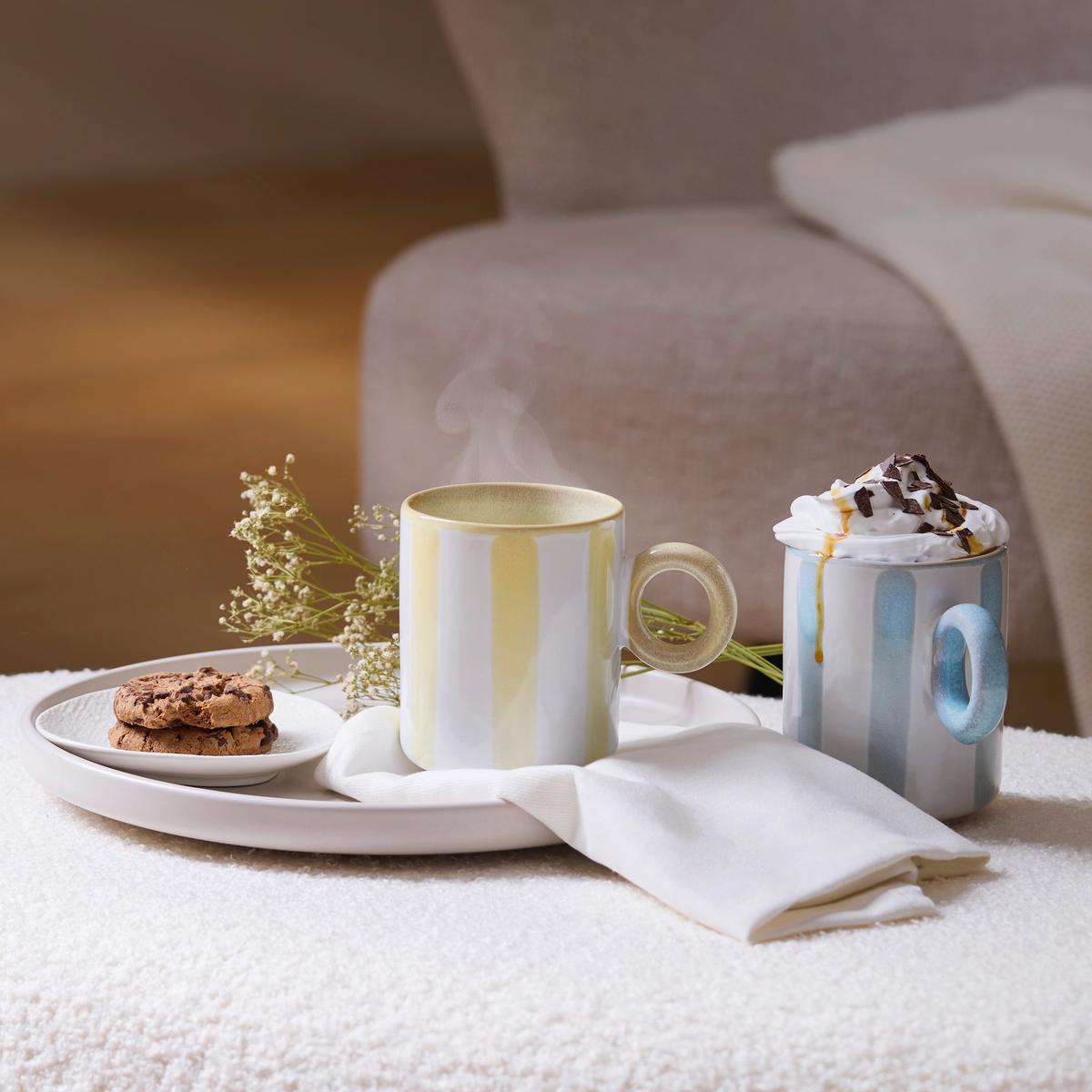 Kaffeebecherset Adria diverse Farben - Pink/Pastellblau, MODERN, Keramik (8/10/8cm)