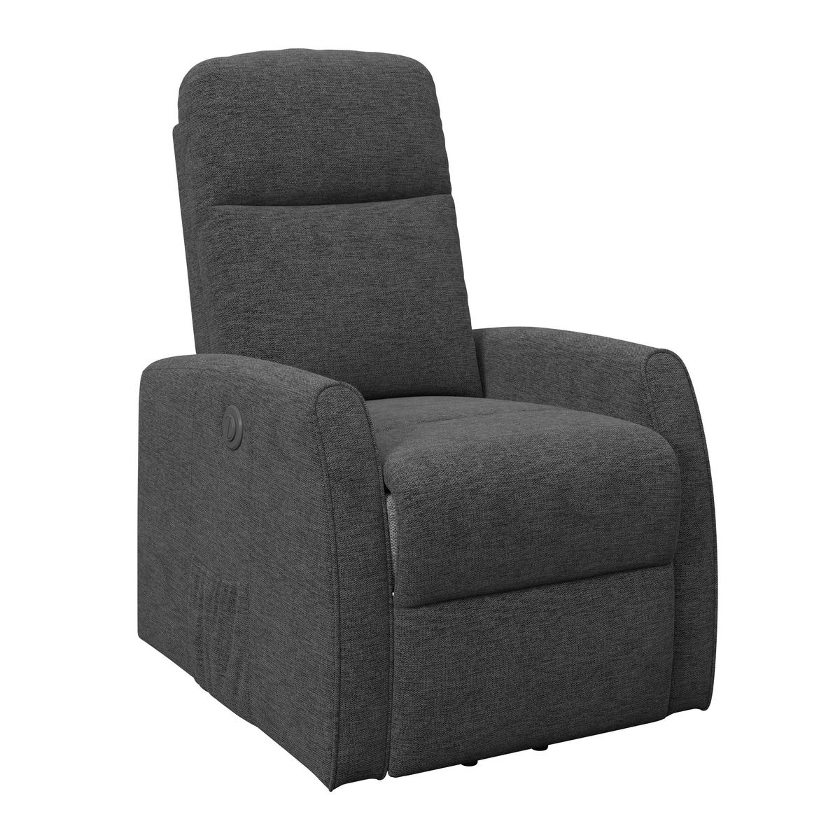 Tv Fotelj Athen, Temno Siva, Pomoč Pri Vstajanju - temno siva, Moderno, kovina/tekstil (67.5/107/88.5cm)
