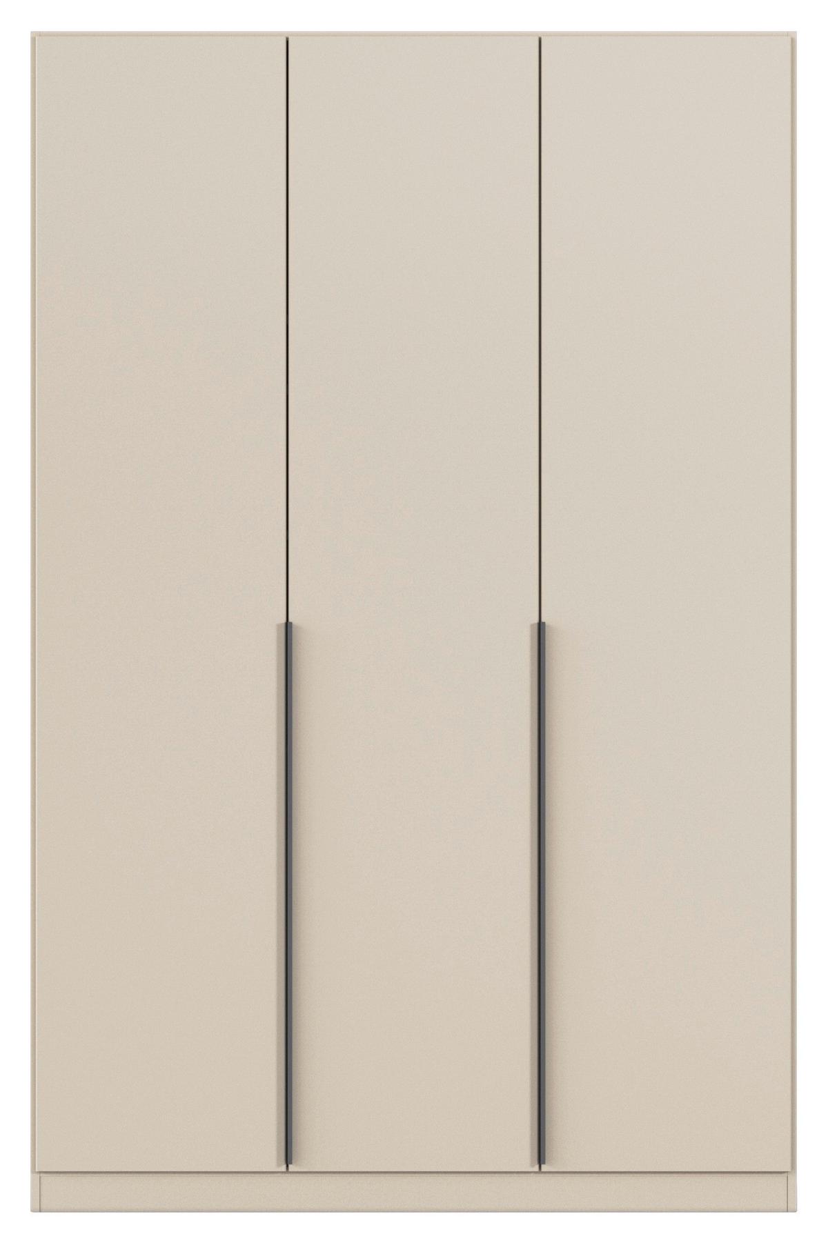 Drehtürenschrank Alabama Champagner - Champagner/Grau, MODERN, Holzwerkstoff (136/229/54cm) - Rauch Möbel