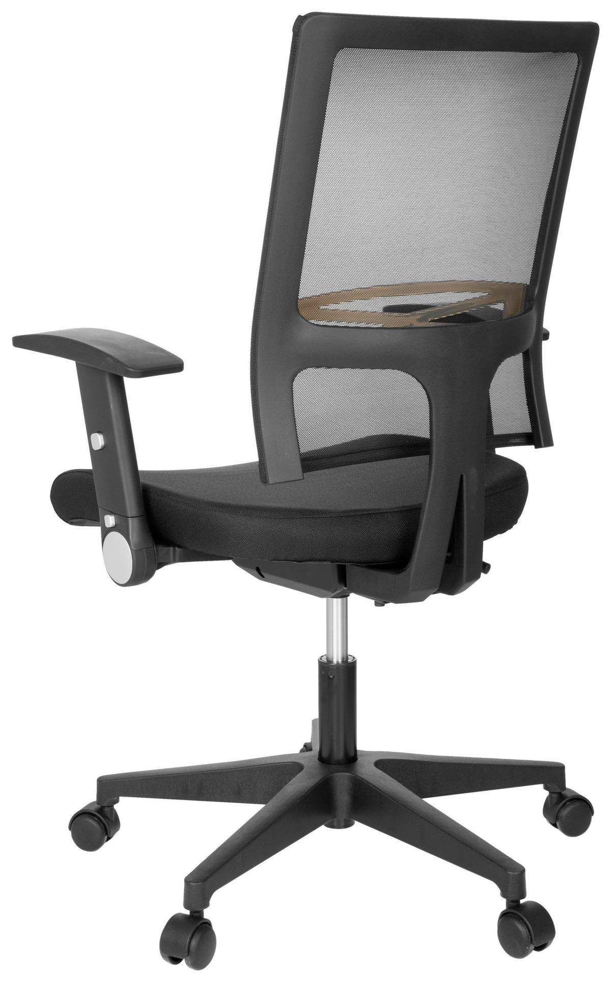 Drehstuhl Office R8 Schwarz - Schwarz, MODERN, Kunststoff/Textil (66/110/50cm) - MID.YOU