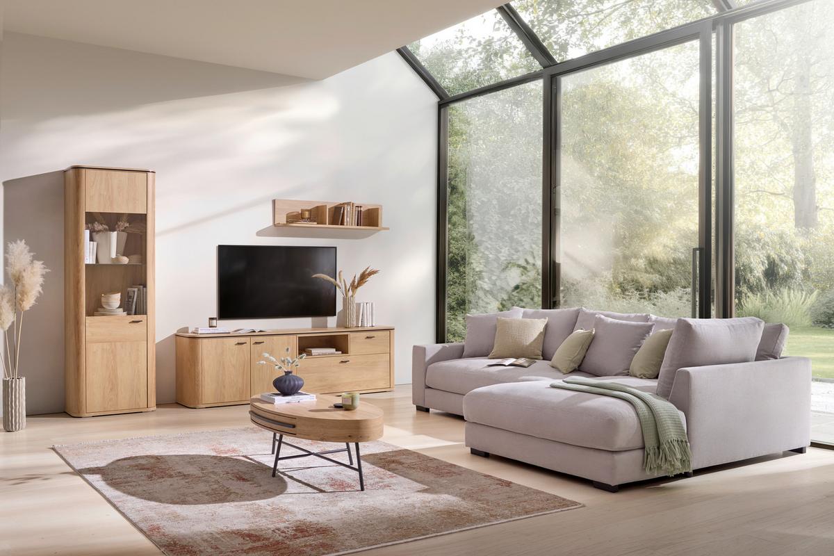 Wandboard Lagos Eichefarben Holzwerkstoff - Eichefarben, MODERN, Holzwerkstoff (120/27/23,4cm) - Premium Living