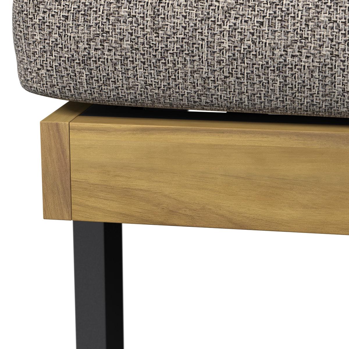 Vrtni Ležalnik Elenyi, Siva - siva, Moderno, kovina/tekstil (65/95/200cm) - Bessagi Garden