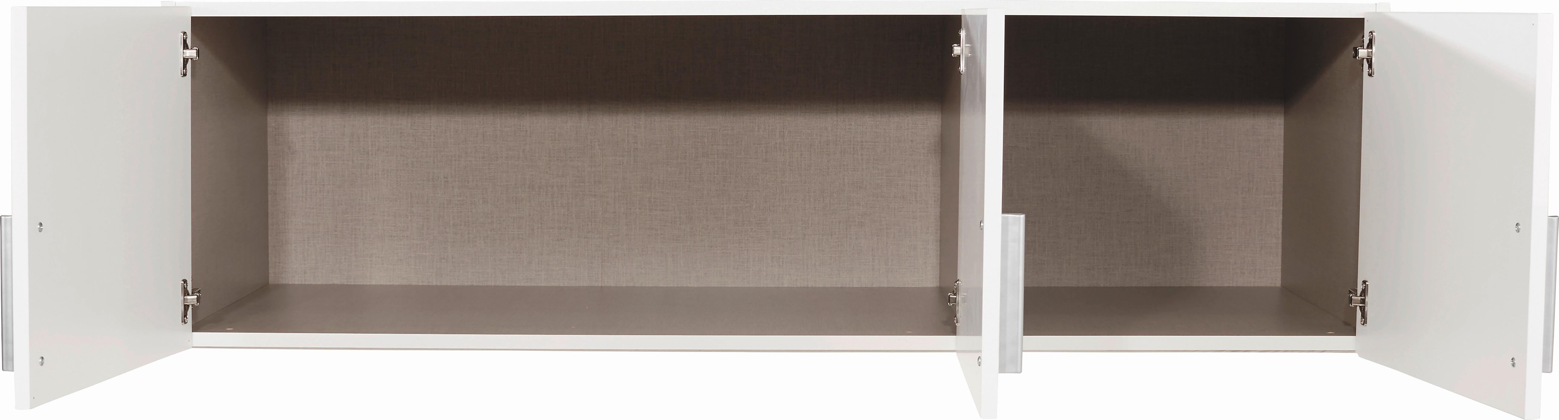 Dulap auxiliar superior Celle - alb/alb lucios intens, Modern, lemn (136/40/54cm)
