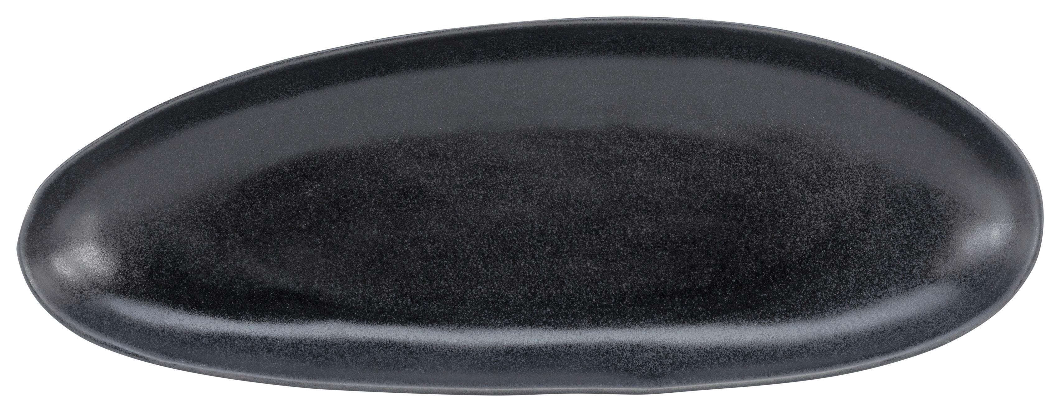 Kínálótál Gourmet - M - fekete, Modern, kerámia (35,5/15/3,5cm) - Premium Living