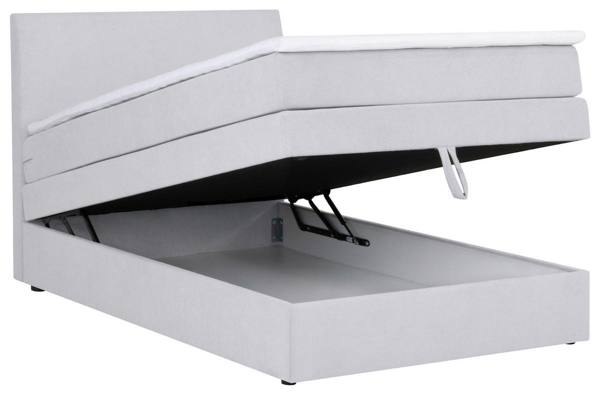PAT BOXSPRING WICKIE - argintiu, Konventionell, lemn/metal (120/200cm)