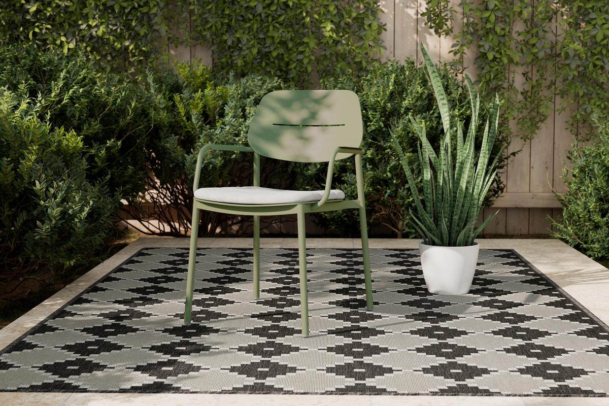 Gartenstuhl Verde Hellgrün/Salbeigrün Aluminium - Salbeigrün/Hellgrau, MODERN, Textil/Metall (57/85/57cm) - Mömax