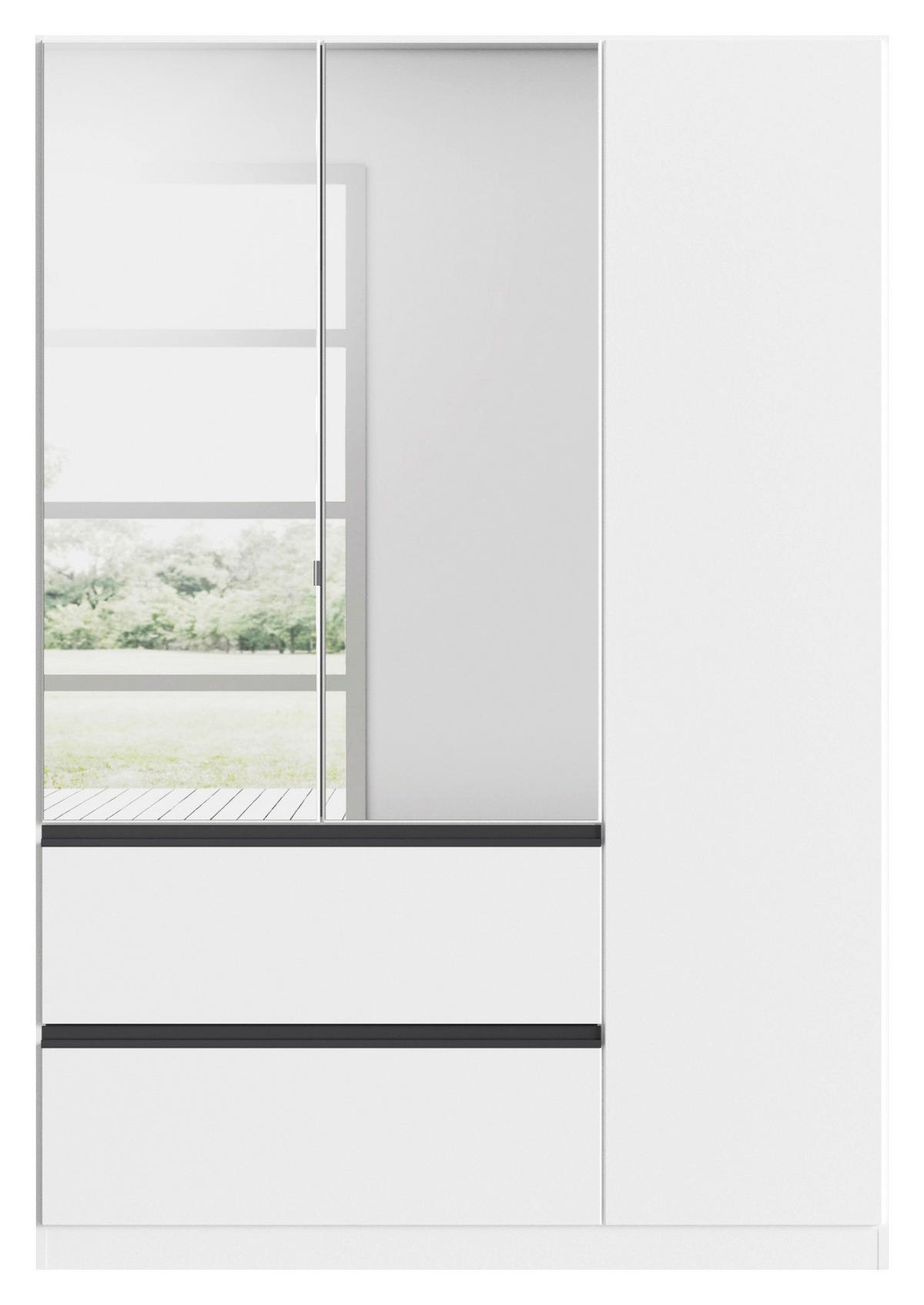 Omara S Klasičnimi Vrati Costa, Bela, Siva - bela, Moderno, leseni material (136/197/54cm) - Rauch Möbel