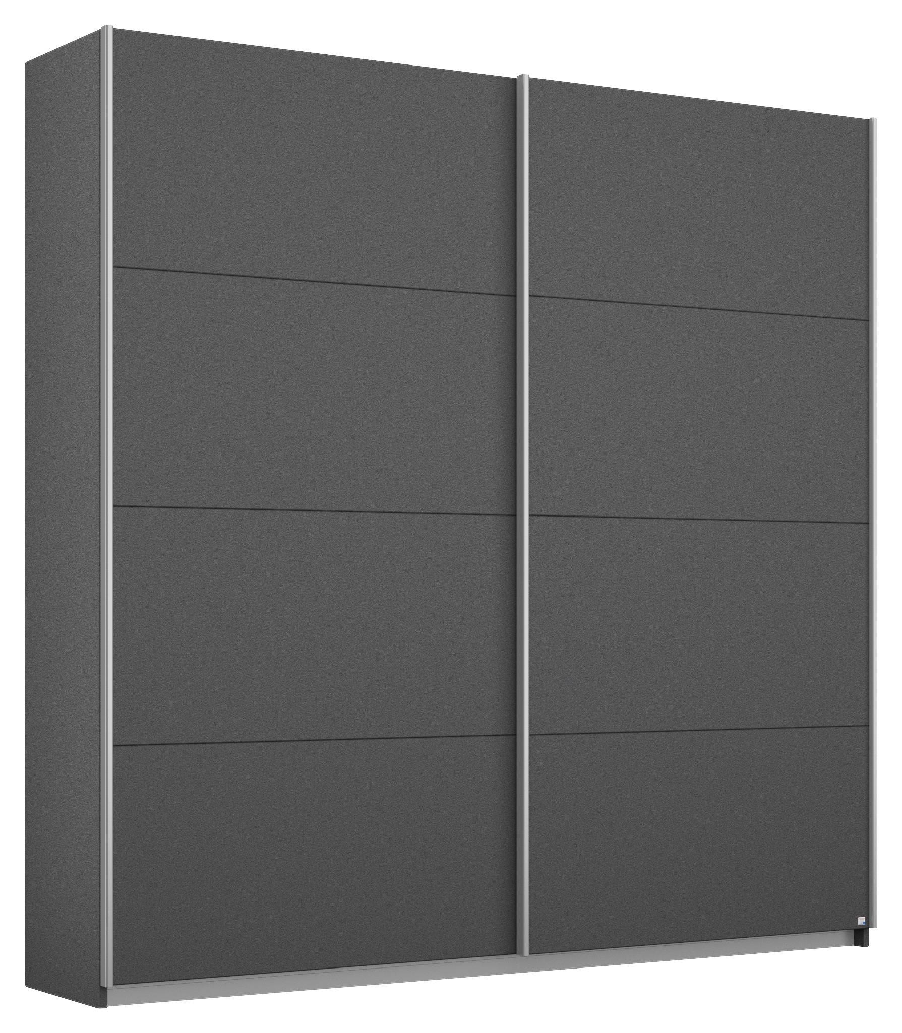 Ormar S Kliznim Vratima Belluno - siva/boje aluminija, Moderno, drvni materijal/metal (181/230/62cm) - Modern Living