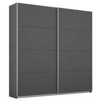 Ormar S Kliznim Vratima Belluno - siva/boje aluminija, Moderno, drvni materijal/metal (181/230/62cm) - Modern Living