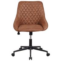 Drehstuhl Kayne ca. 60x84 cm Cognac - Cognac/Schwarz, KONVENTIONELL, Textil/Metall (60/84/64,5cm) - MID.YOU
