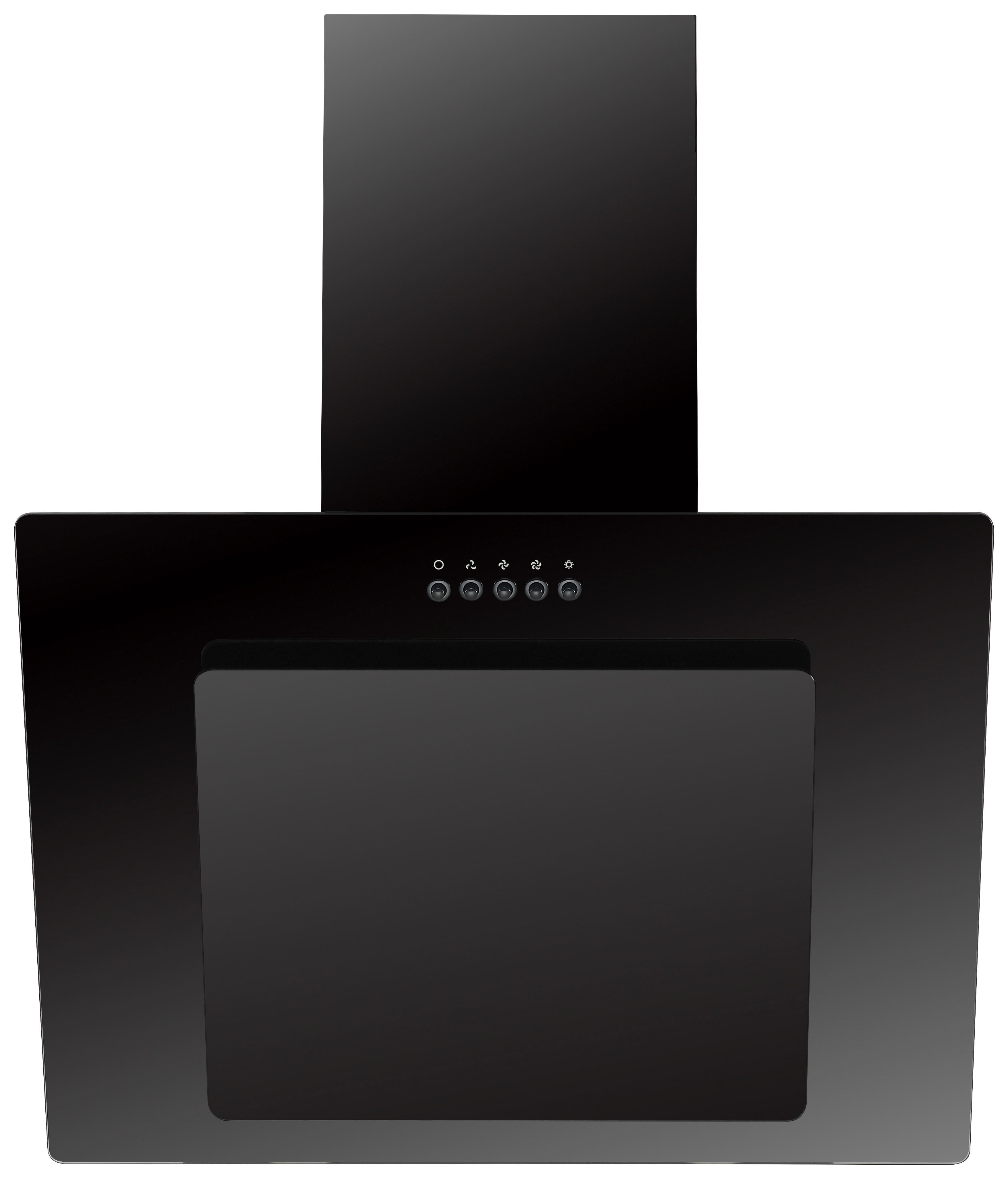 Kuhinjska Napa Leila, 60cm - črna, Trend, kovina/steklo (59,8/72,7-110,7/30,5cm) - Respekta