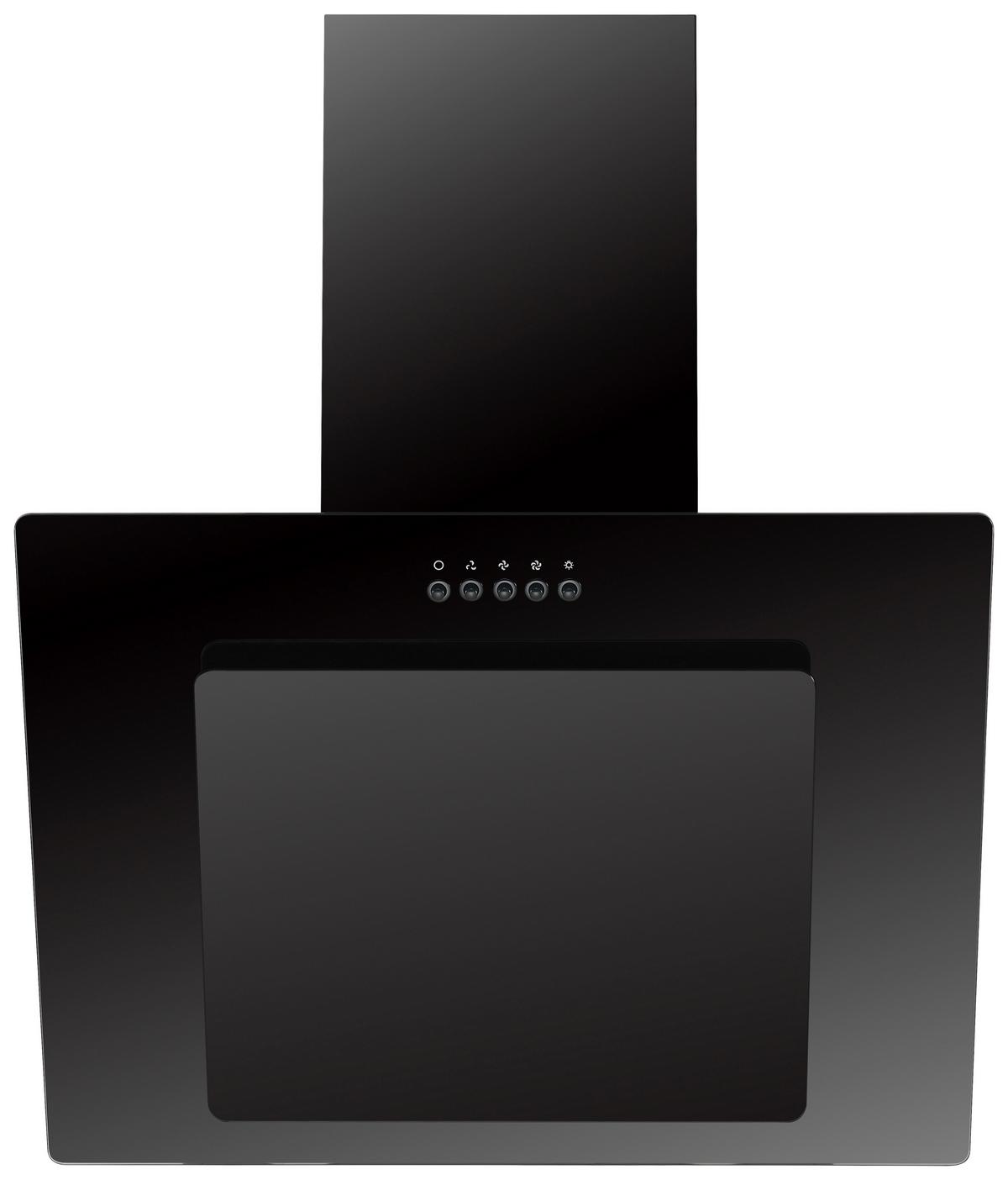 Kuhinjska Napa Leila, 60cm - črna, Trend, kovina/steklo (59,8/72,7-110,7/30,5cm) - Respekta