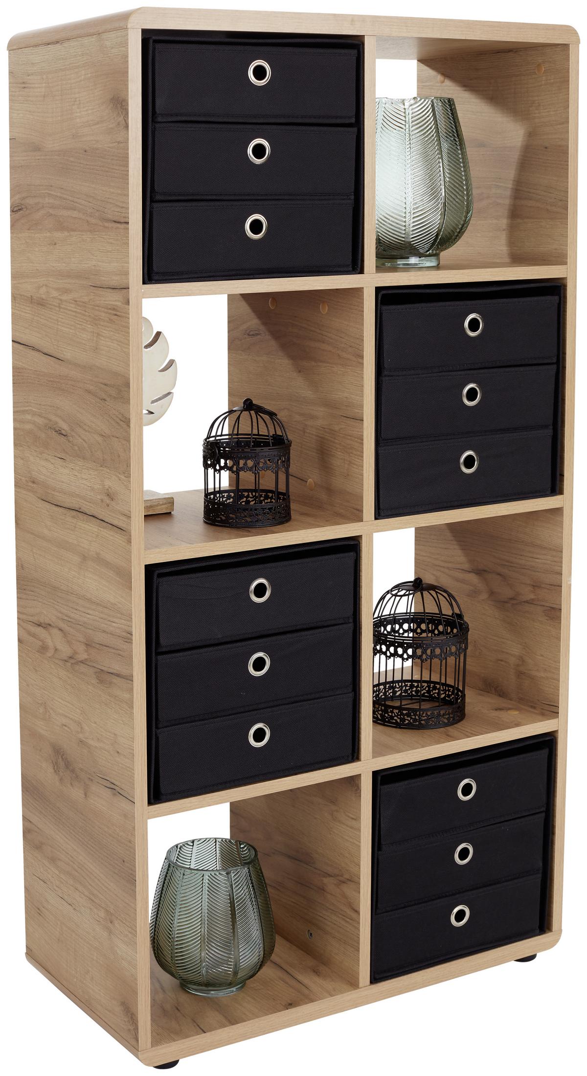 Etajeră Fontana FTR01 - culoare lemn stejar, Modern, material pe bază de lemn (73,2/145/35cm) - Modern Living