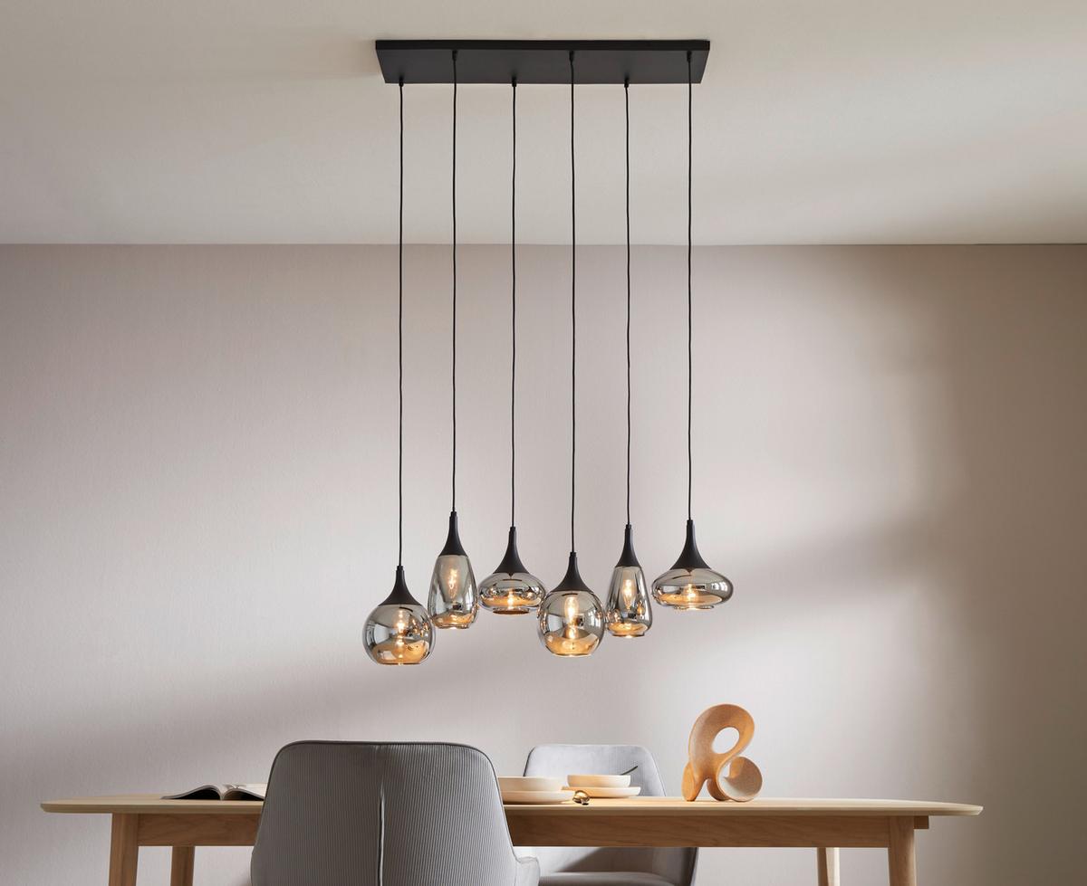 LAMPA WISZĄCA 317000632 LUMINA - czarny/kolor chromowy, Modern, metal/szkło (93,8/34,5/150cm) - Trio Leuchten